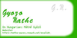gyozo mathe business card