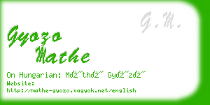 gyozo mathe business card